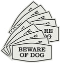 All Quality Fancy Beware of Dog Wall or Door Sign - Medium 10 Pack