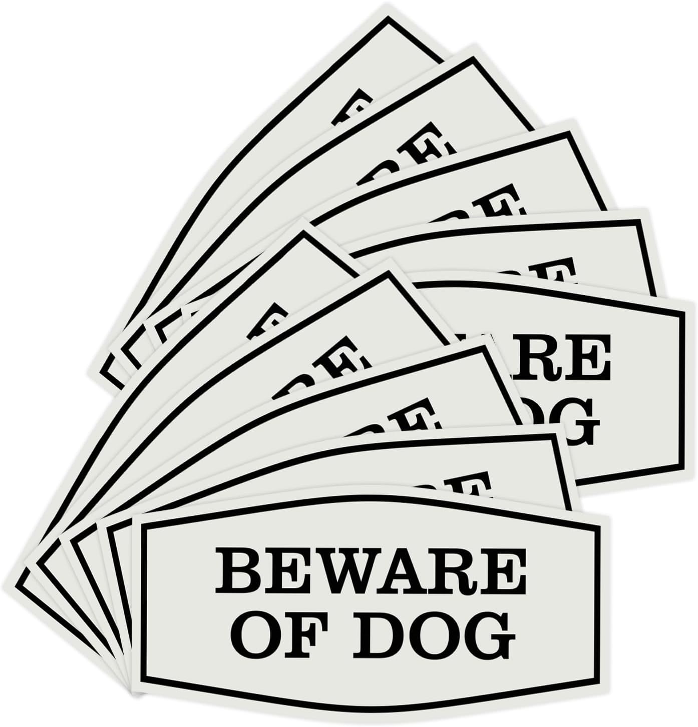Beware of Dog Wall Sign - Durable Material for Home Security