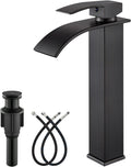 Waterfall Tall Bathroom Faucet Single Handle Vessel Sink Faucet - Oil