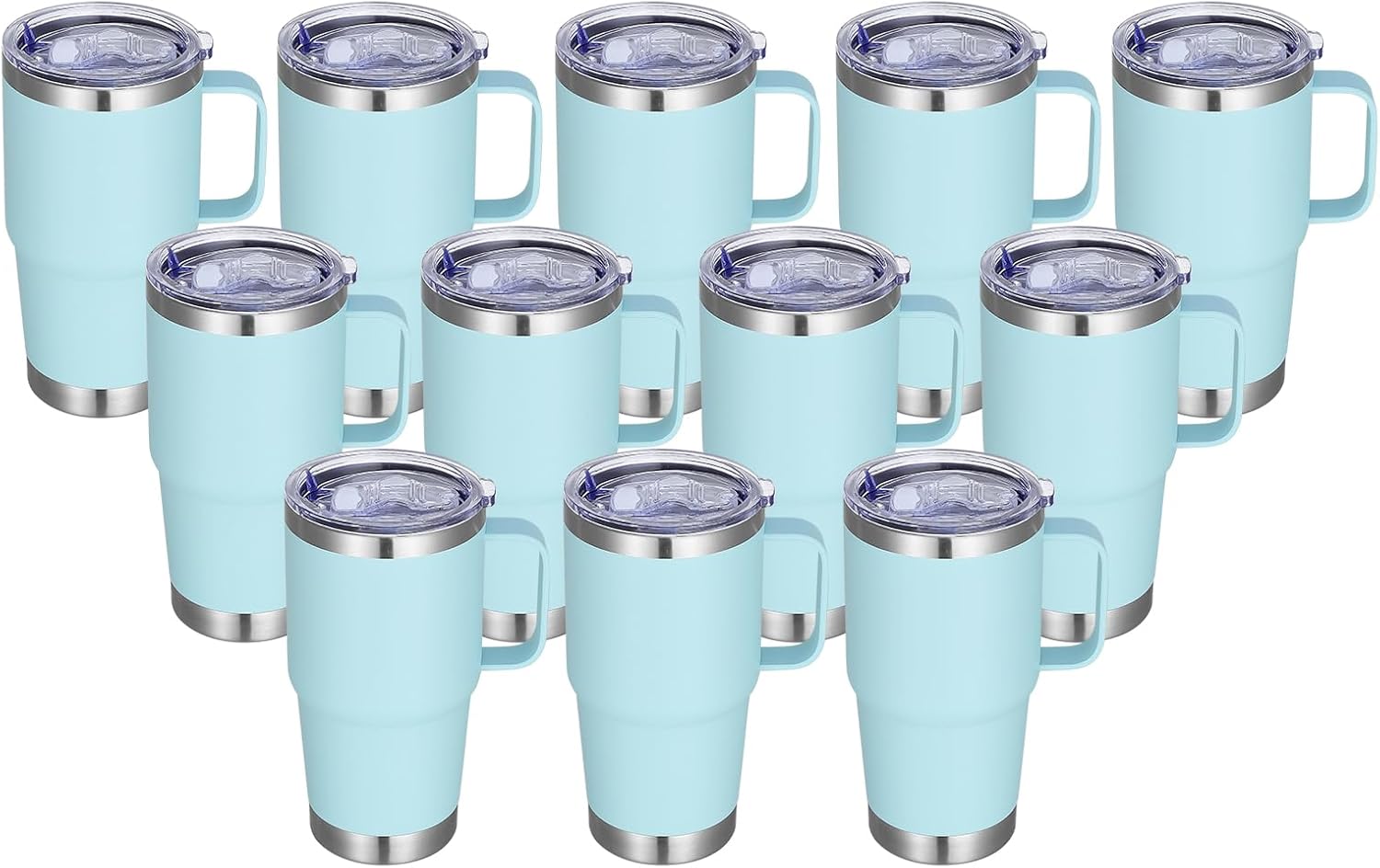20 oz Stainless Steel Tumbler with Handle for Travel and Home