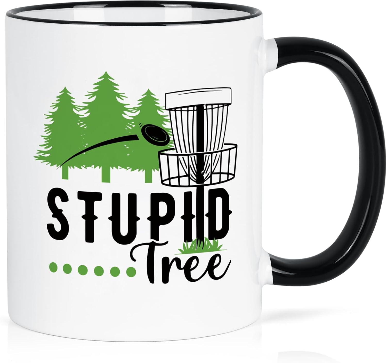 Stupid Tree Coffee Mug, Funny Disc Golf Gift for Him