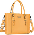 MOSISO PU Leather Laptop Tote Bag for Women - Large Capacity Briefcase