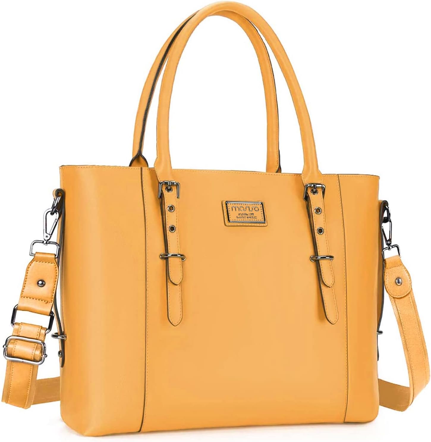 MOSISO PU Leather Laptop Tote Bag: Stylish and Functional