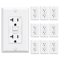 GFCI Outlet 20 Amp Self-Test Receptacle - Narrow Design