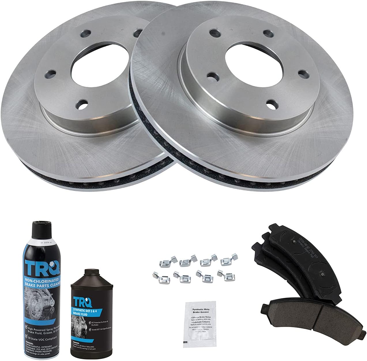 TRQ Front Brake Pad & Rotor Kit for Chevrolet Blazer & More
