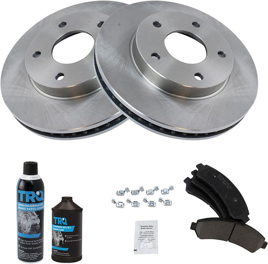 TRQ Front Brake Pad & Rotor Kit for Chevrolet Blazer & More