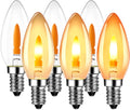 Flicker Flame LED Candle Bulbs E12 1W=3W - Warm 1800K Glow
