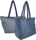 Riva Reversible Nylon Tote - Lightweight, Padded Straps, Reversible