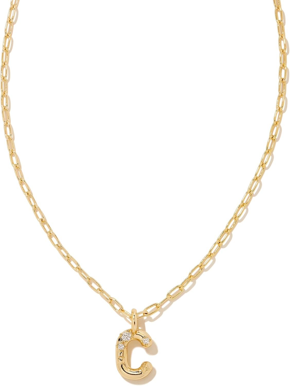 Kendra Scott Crystal Letter Short Pendant Necklace for Women
