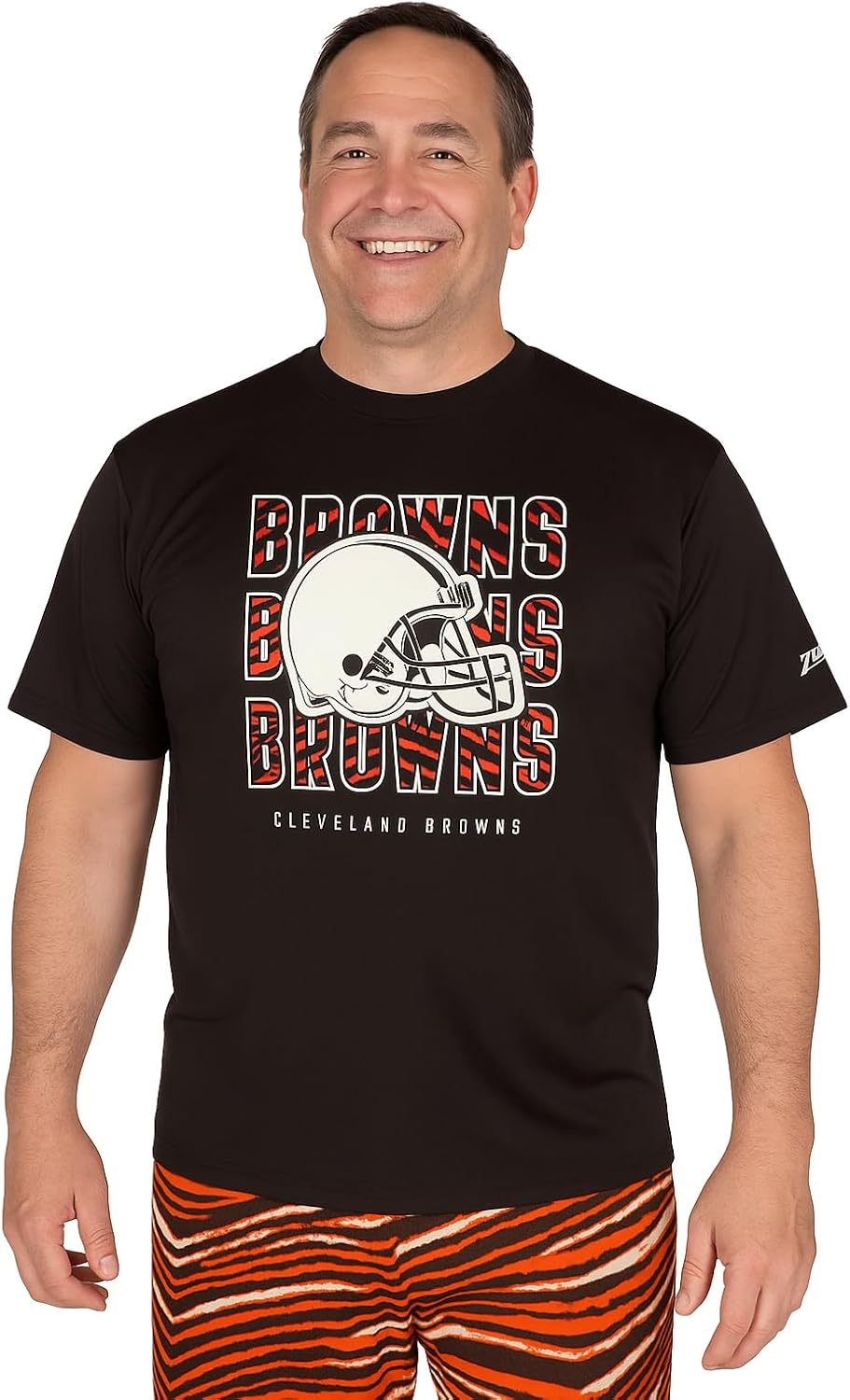 Zubaz NFL Men's Short Sleeve Team Graphic T-Shirt for Fans