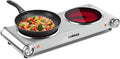 Double Burner Ceramic Hot Plate Dual Control Electric Cooktop