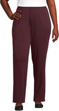 Lands' End Women's Relaxed Fit Sport Knit High Rise Pants - Soft but