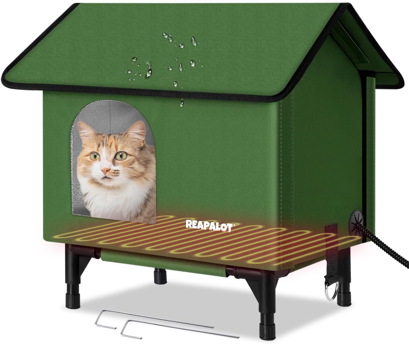 Heated Cat House for Outside Cats in Winter - Insulated Shelter