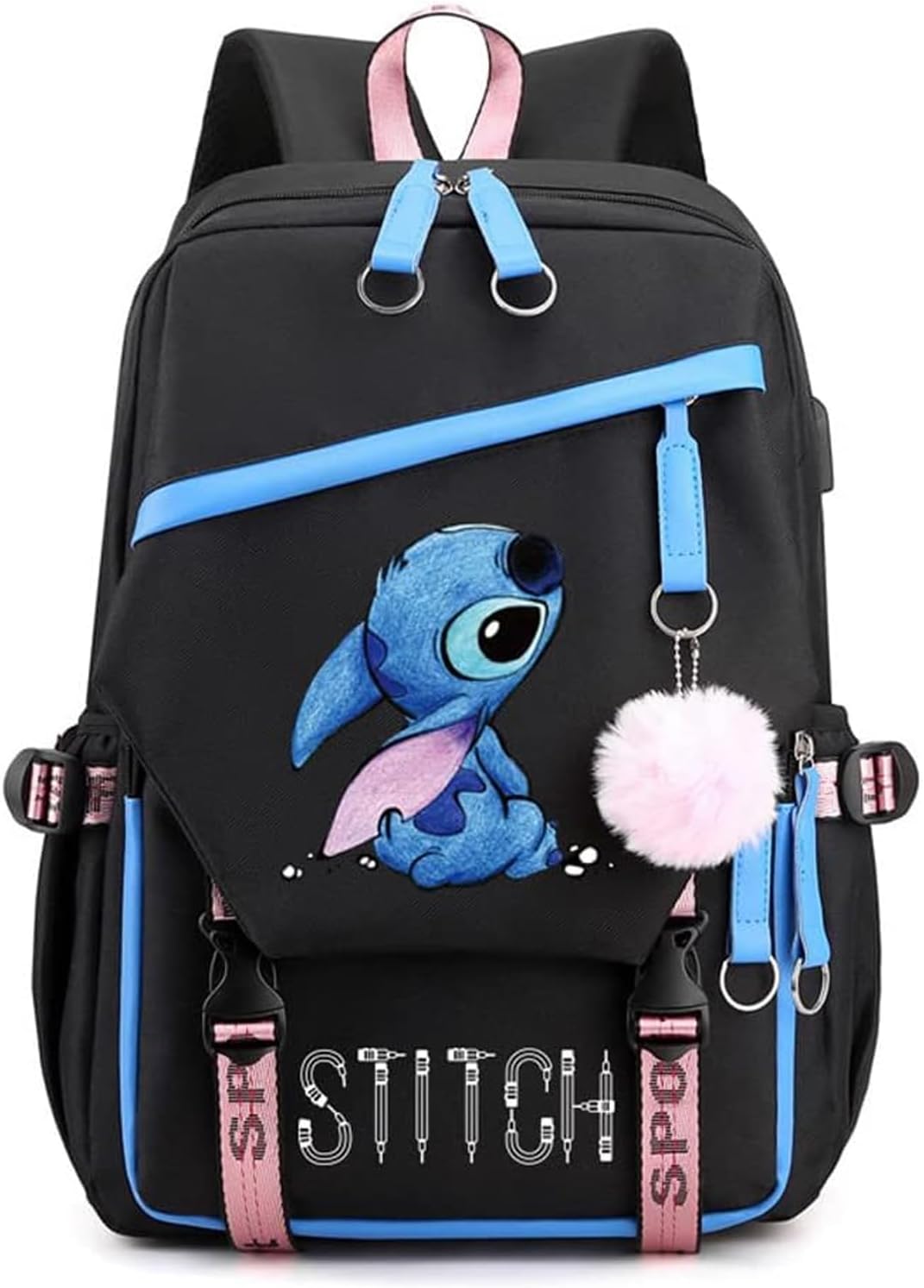 Fashion Trend Anime Cosplay Laptop Backpack with USB Port