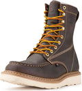 Mens 8 in Wedge Moc Work Boots for Men - Full-Grain Leather