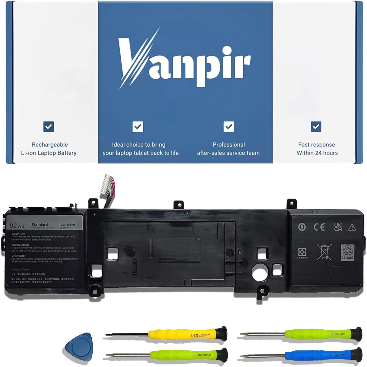 Dell Alienware 15 R1 R2 Laptop Battery - High-Capacity VANPIR Power