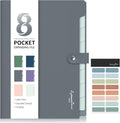 Accordion File Organizer with Labels - 8 Pocket Expanding Folder