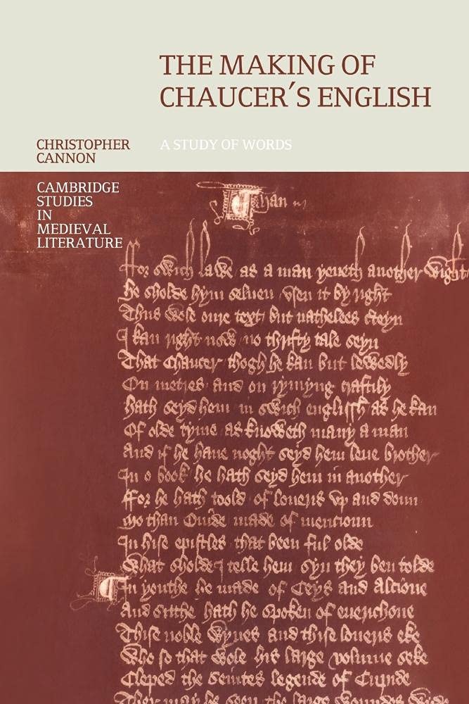 The Making of Chaucer's English: A Study of Words Review