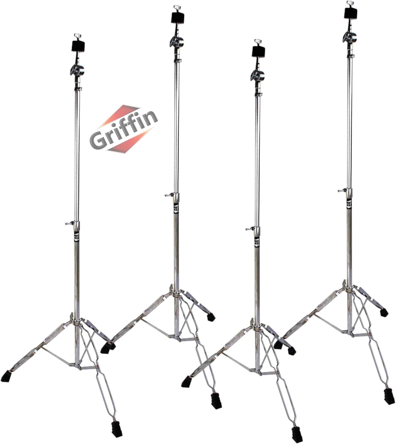 Griffin Straight Cymbal Stand Set for Crash, Ride & Splash