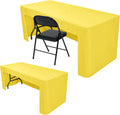 6 ft Fitted Tablecloth 2 Pack Yellow - Open Back Trade Show Cover
