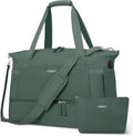 Gym Bag for Women Dark Green - USB Charging Weekender Duffel