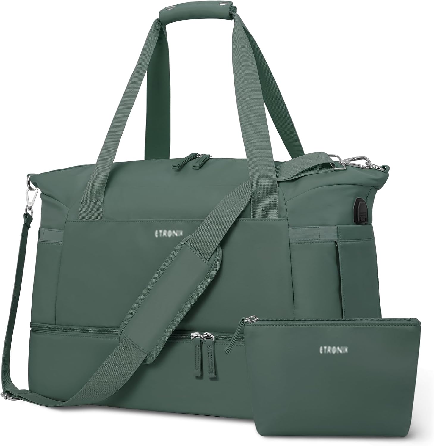 ETRONIK Gym Bag for Women with USB Charging and Wet Pocket