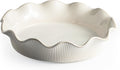 Ceramic Deep Pie Pan 11 in Porcelain Pie Dish - Deep Farmhouse