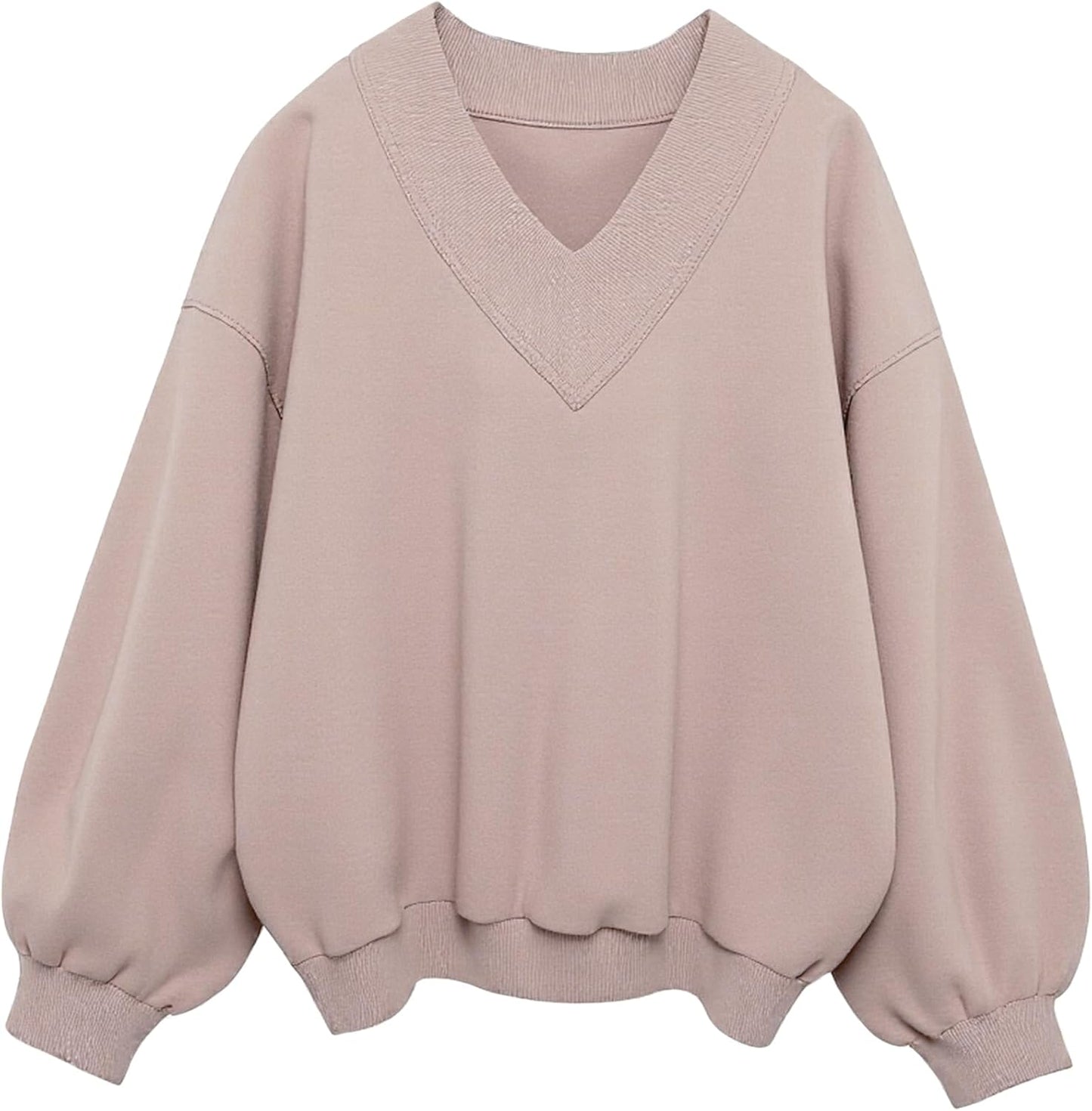 Hilinker Womens V Neck Oversized Sweatshirts for Casual Style