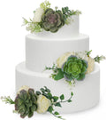 Faux Succulent Cake Toppers 3Pcs Set - Elegant Pre-Made Cake