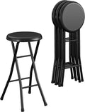 COSCO 24ft Vinyl Padded Folding Stool 4-Pack - Compact Extra Seating