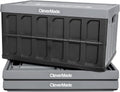 Collapsible Storage Bins with Lids 3 Pack 46L - Stone