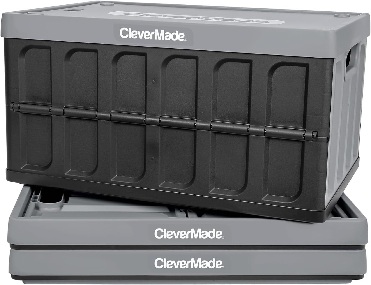 CleverMade Collapsible Storage Bins with Lids for Home Use