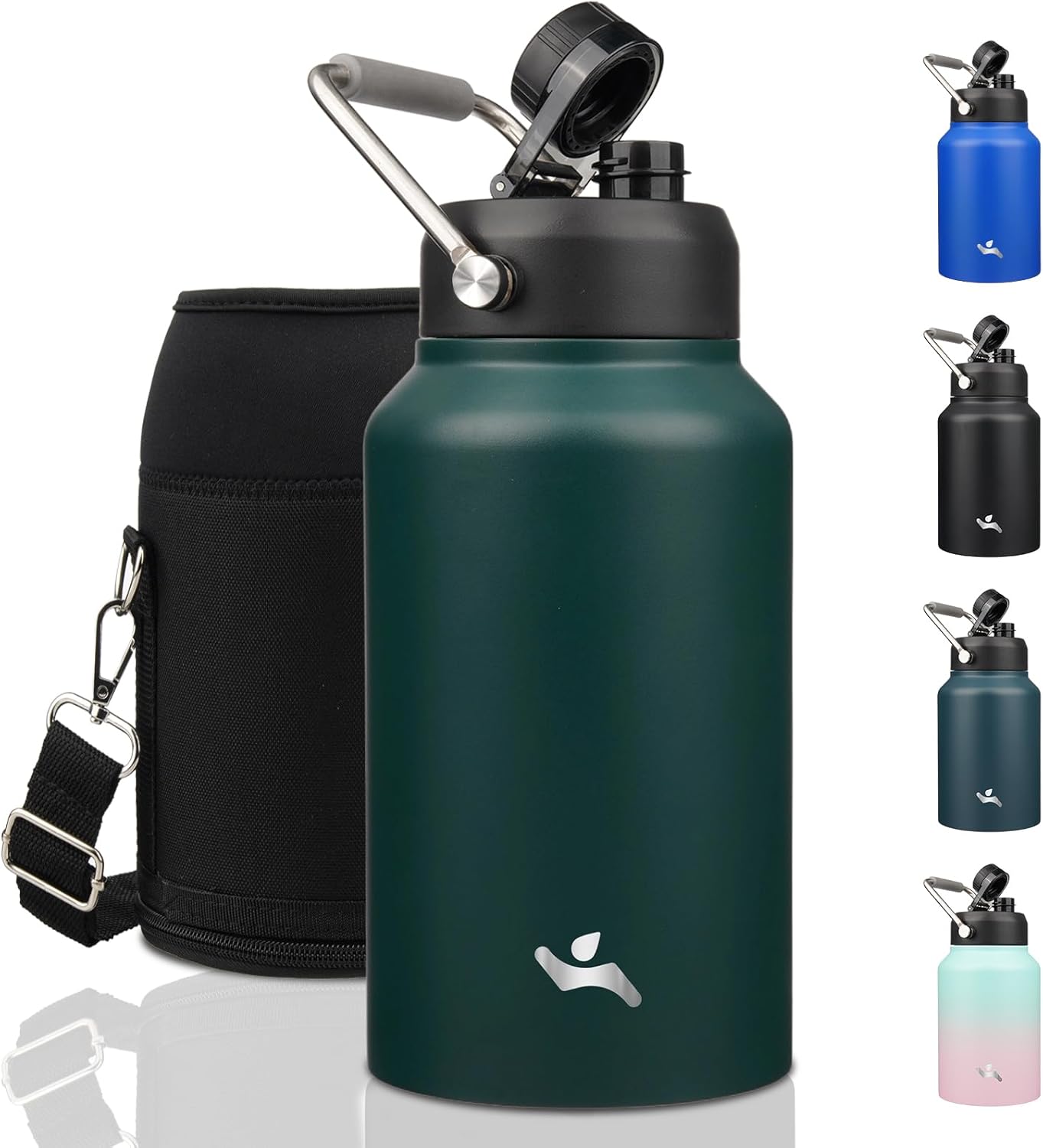 Insulated Water Bottle Jug with Handle for All-Day Hydration
