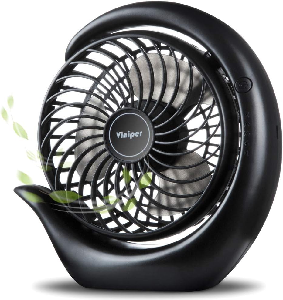 Viniper Rechargeable Desk Fan: 24-Hour Working Time