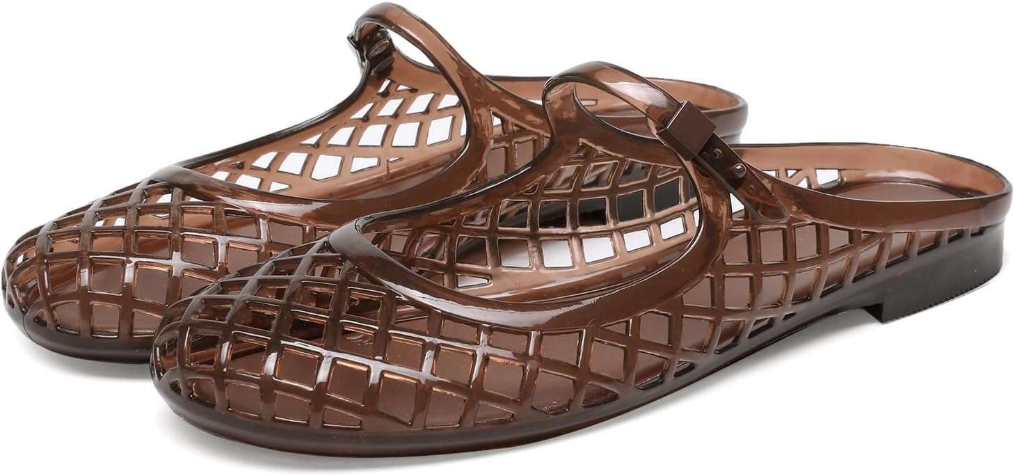 Clear Jelly Slide Sandals for Women - Comfortable Beach Footwear