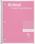 Oxford Graph Paper Notebook 1 Subject Pastel Pink - Durable Grid Pad