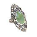 Pure 925 Sterling Silver Womens Turquoise Ring US Size 5 - Prehnite