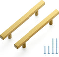 JOY DECOR 30 Pack 4 in Brushed Brass Square Cabinet Handles - Durable