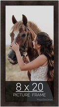Espresso Brown Picture Frame for 8x20 Photos and Artwork