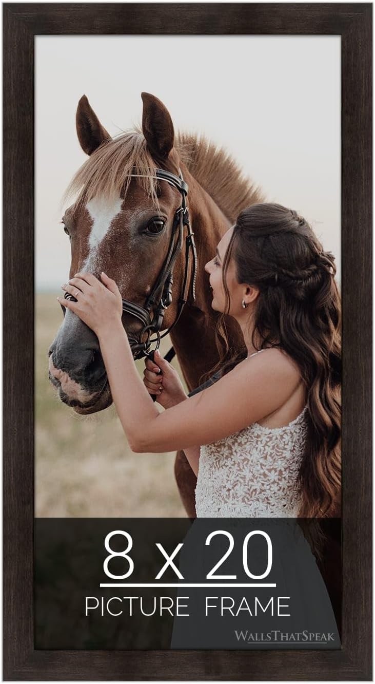 Espresso Brown Picture Frame for 8x20 Photos and Artwork