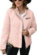 Bellivera Women's Stand Collar Quilted Puffer Jacket - Lightweight any