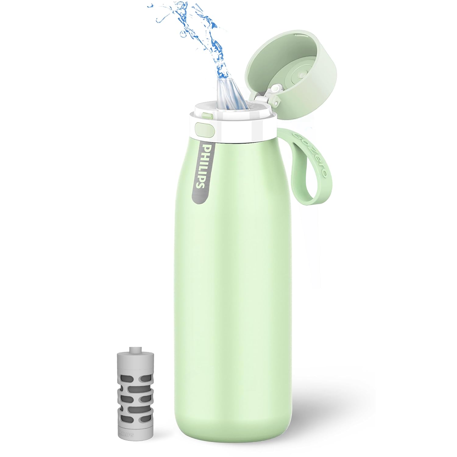 Philips GoZero Everyday Filtered Water Bottle for Clean Hydration