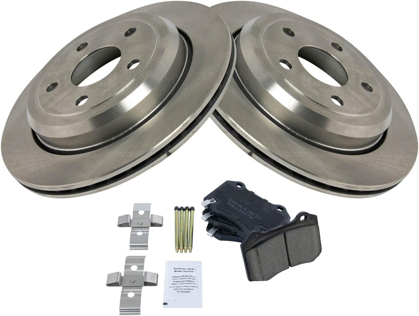 TRQ Rear Brake Pad & Rotor Kit for 18-20 Durango & 12-19 Jeep
