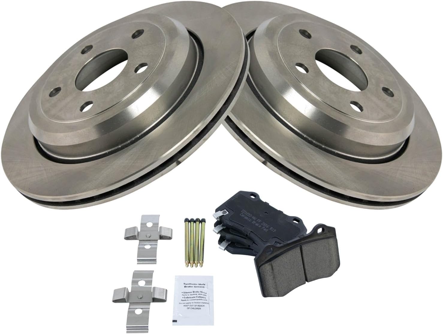 TRQ Rear Brake Pad & Rotor Kit for 18-20 Durango & 12-19 Jeep