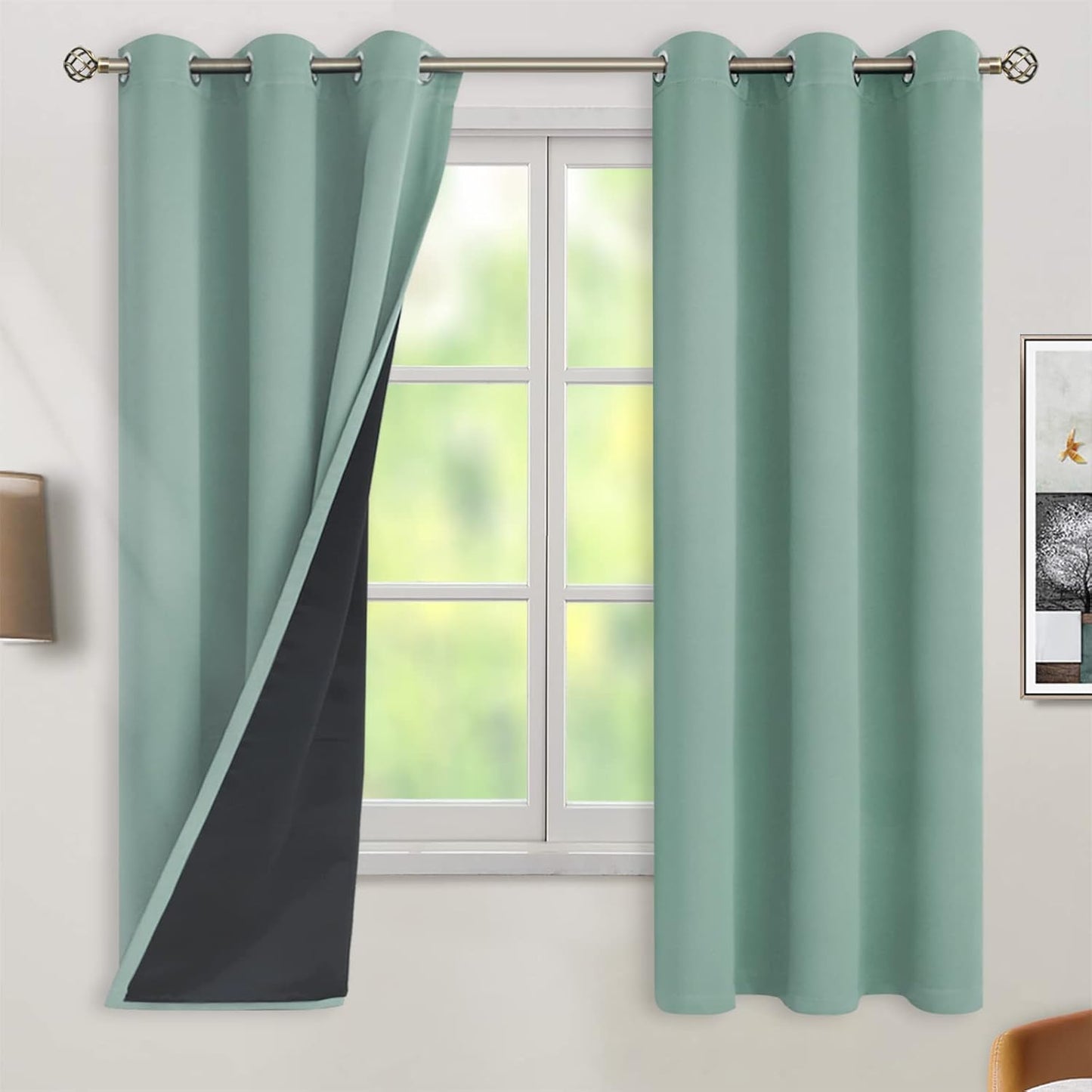 BGment Thermal Insulated Blackout Curtains for Bedroom Privacy