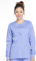 Snap Front Scrub Jacket for Women WW340 - Soft Stretch, Sizes to 5XL