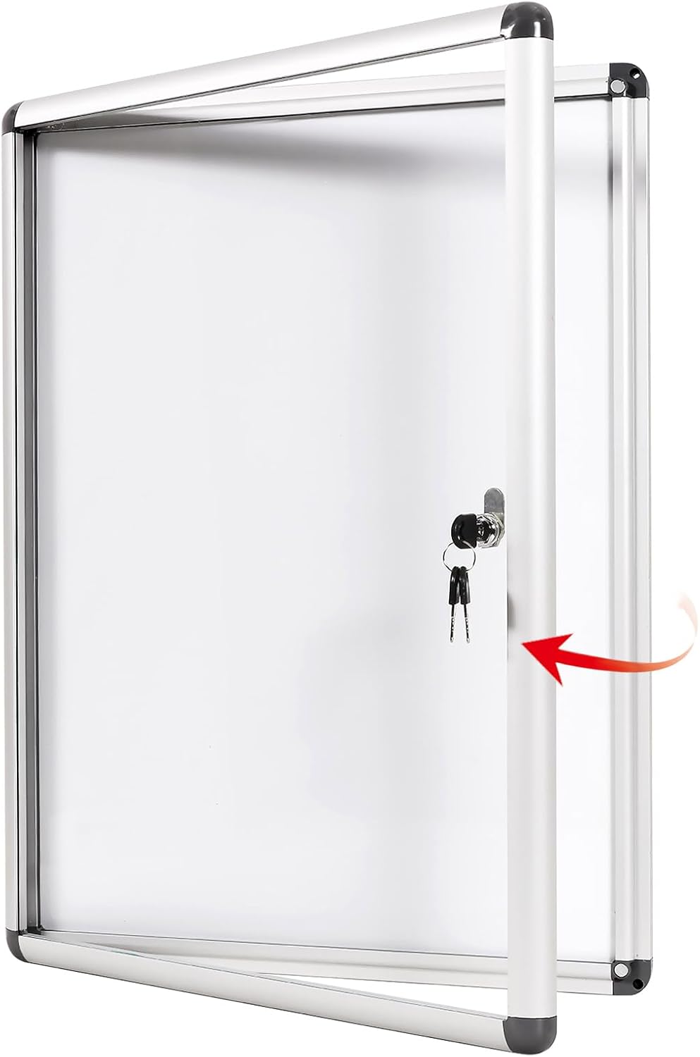SWANCROWN Lockable Display Board with Magnetic Surface for Notices