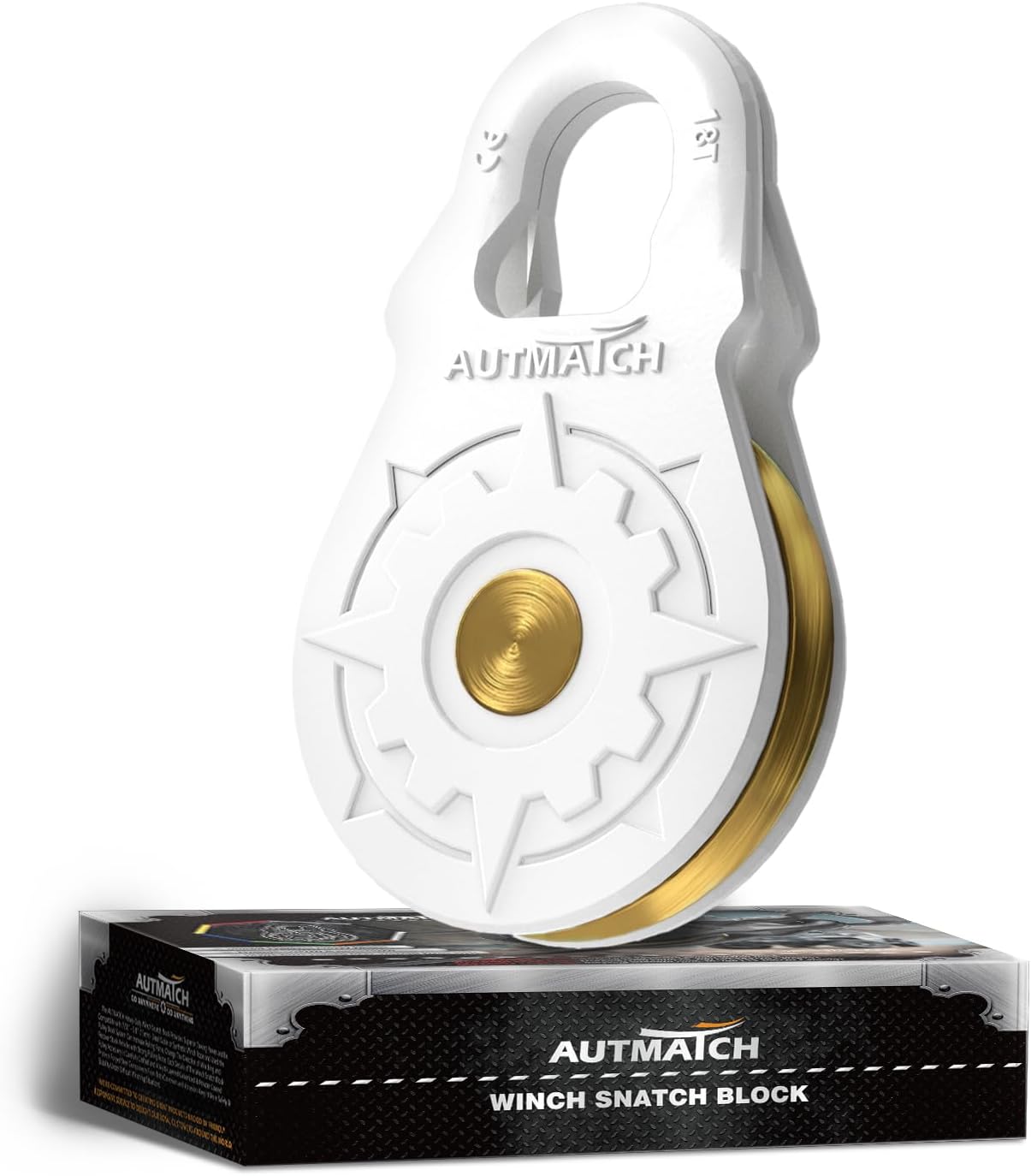 AUTMATCH Winch Snatch Block 18 Ton - Heavy Duty Off Road Pulley