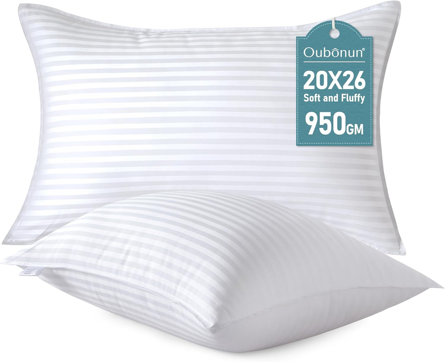 Oubonun Standard Size Pillows Set of 2 for Ultimate Comfort