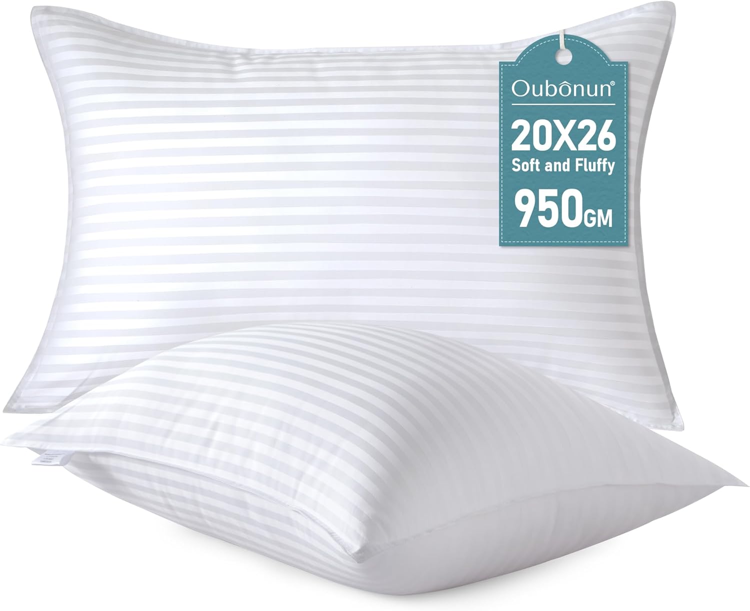 Oubonun Standard Size Pillows Set of 2 for Ultimate Comfort